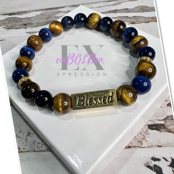 Men Blessed Bracelet -Blue